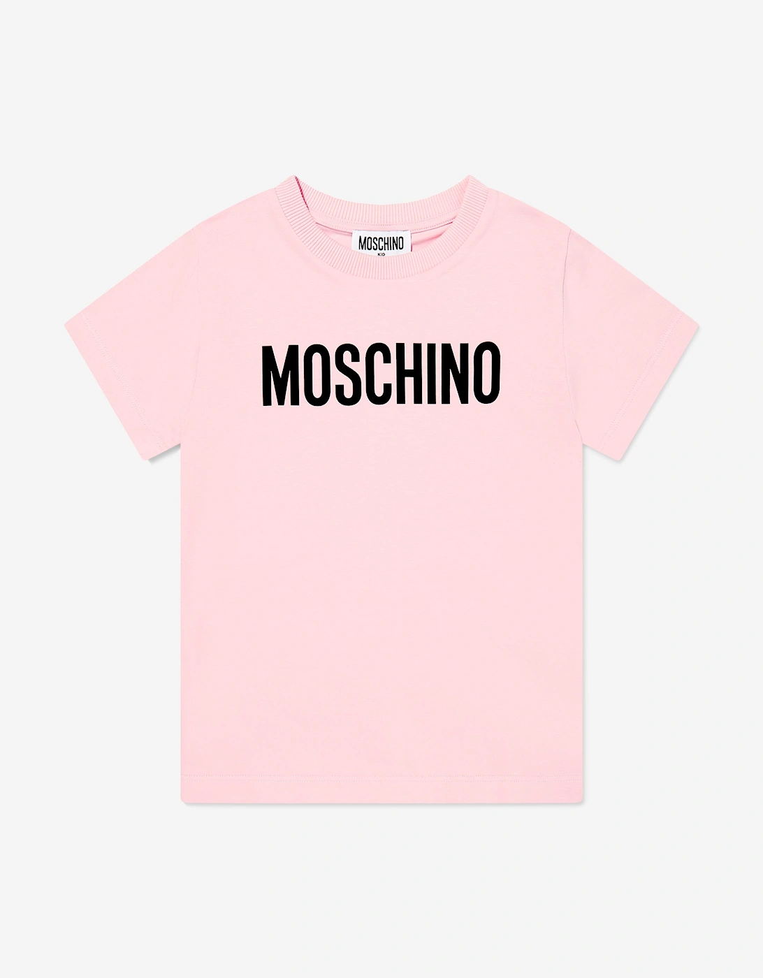 Girls Logo Print T-Shirt in Pink, 5 of 4