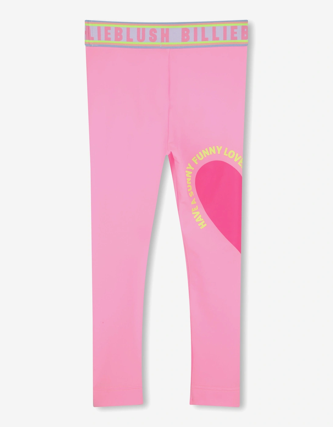 Billieblush Girls Heart Print Leggings in Pink