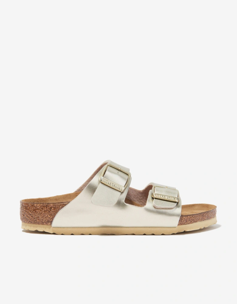 BIRKENSTOCK Girls Arizona Classic Metallic Sandals in Gold