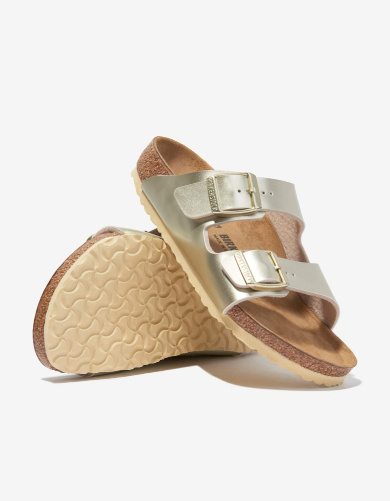 BIRKENSTOCK Girls Arizona Classic Metallic Sandals in Gold