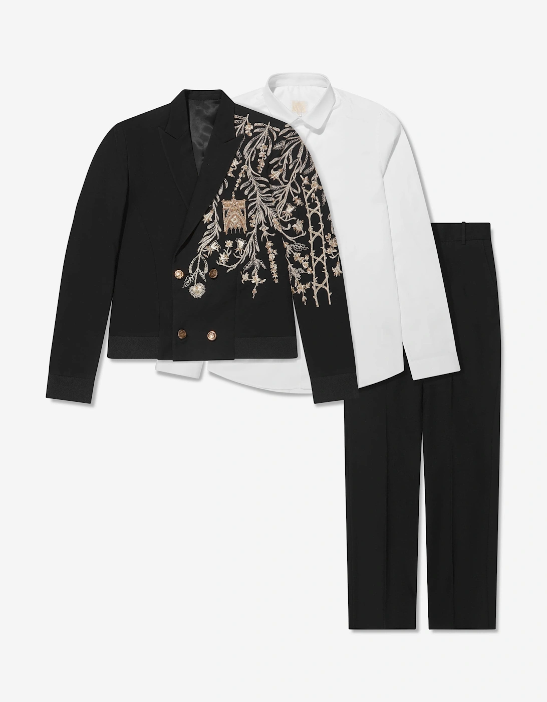 Boys Oliver Suit in Black, 5 of 4