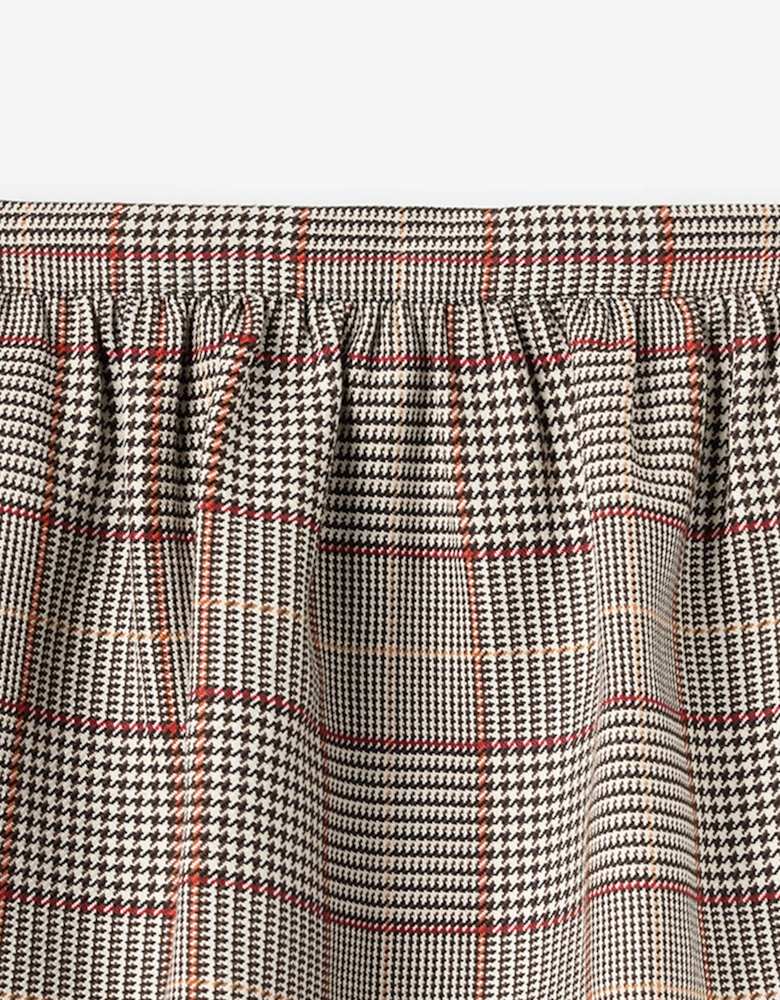 Girls Check Skirt in Brown