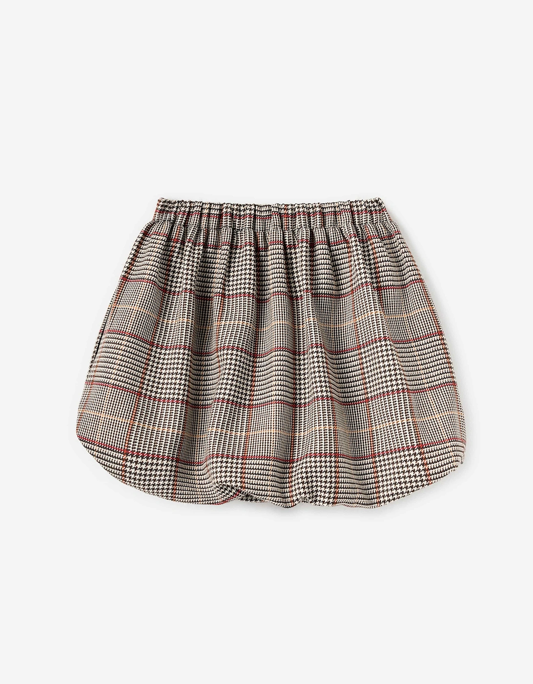 Girls Check Skirt in Brown
