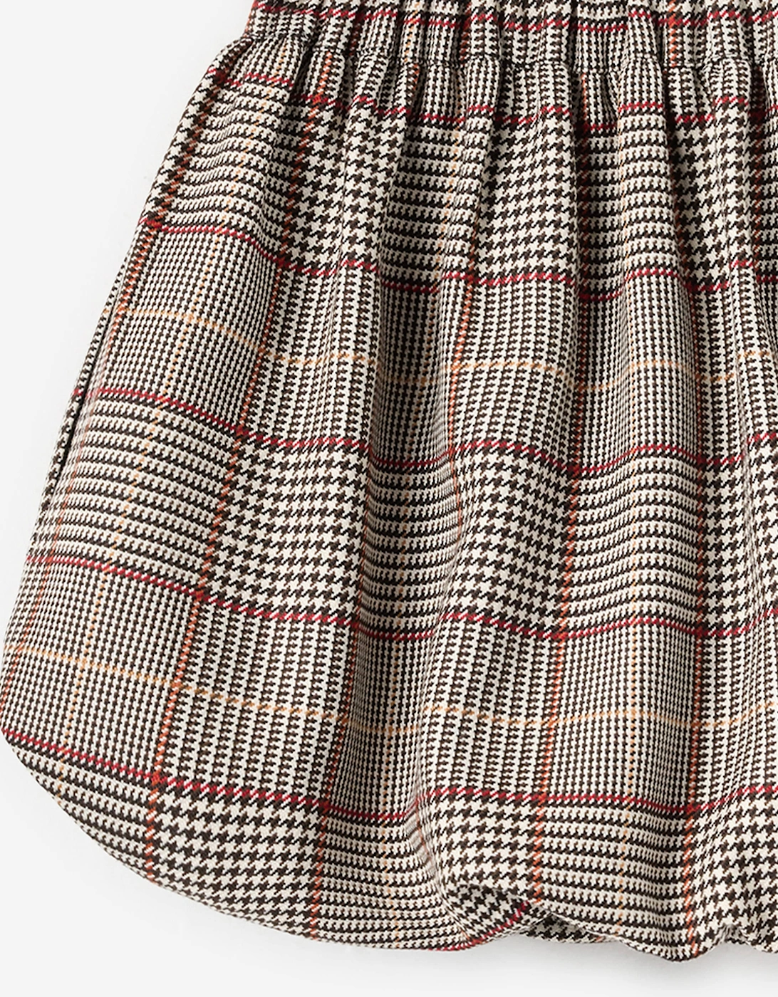 Girls Check Skirt in Brown