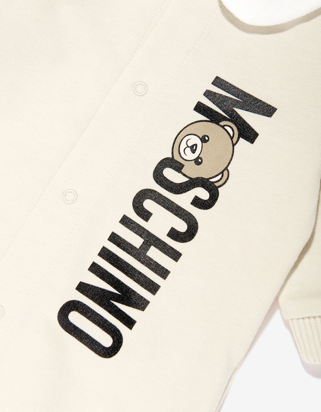 Baby Bear Logo Babygrow in Beige