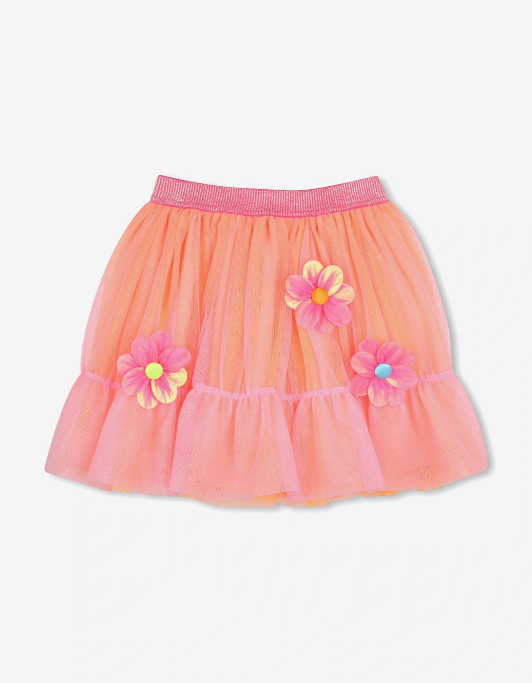 Billieblush Girls Tulle Flower Skirt in Pink, 5 of 4