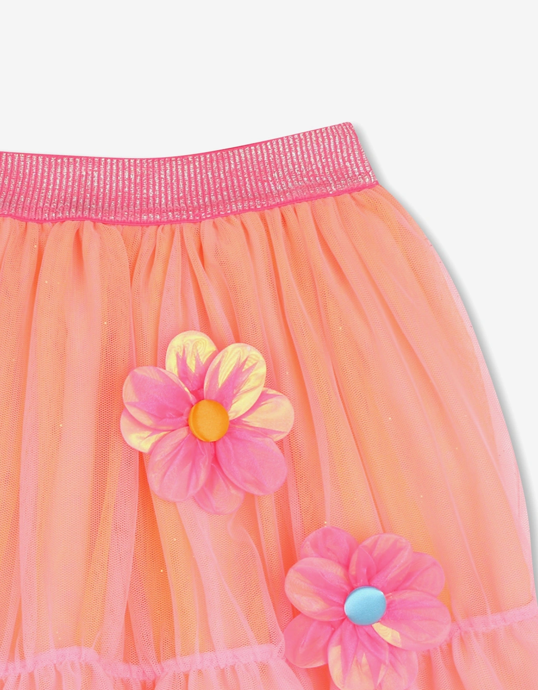 Billieblush Girls Tulle Flower Skirt in Pink