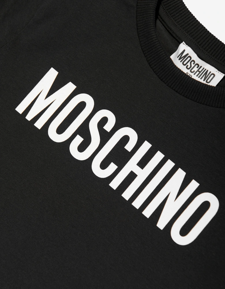 Kids Logo Print T-Shirt in Black