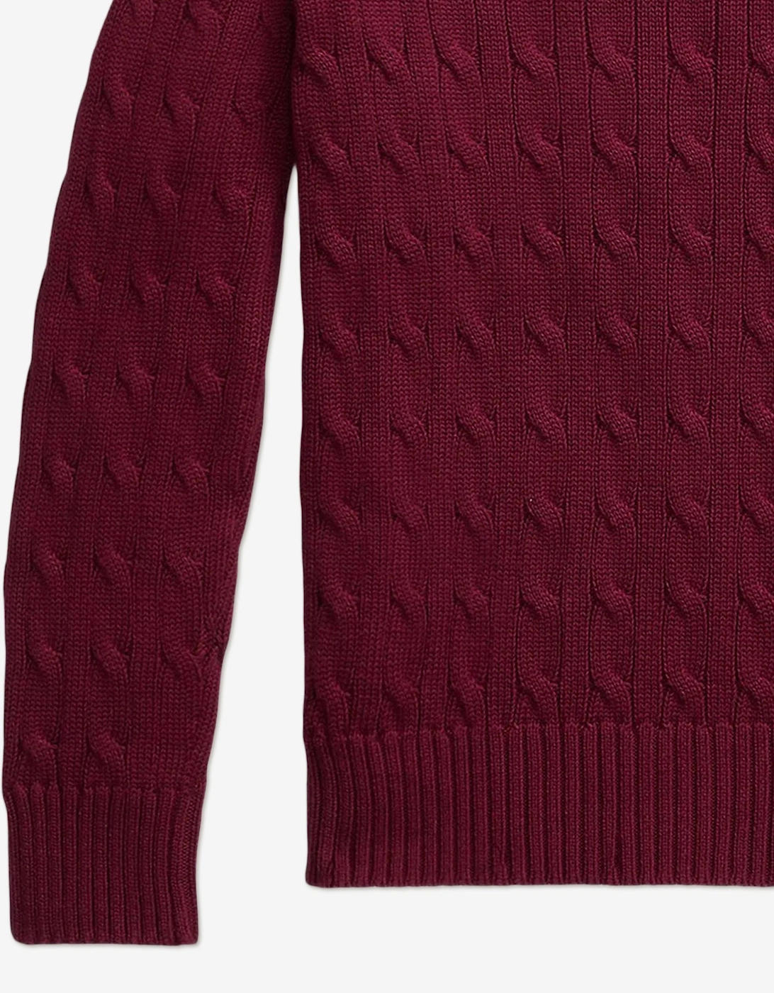 Boys Cable Knit Half Zip Jumper in Red