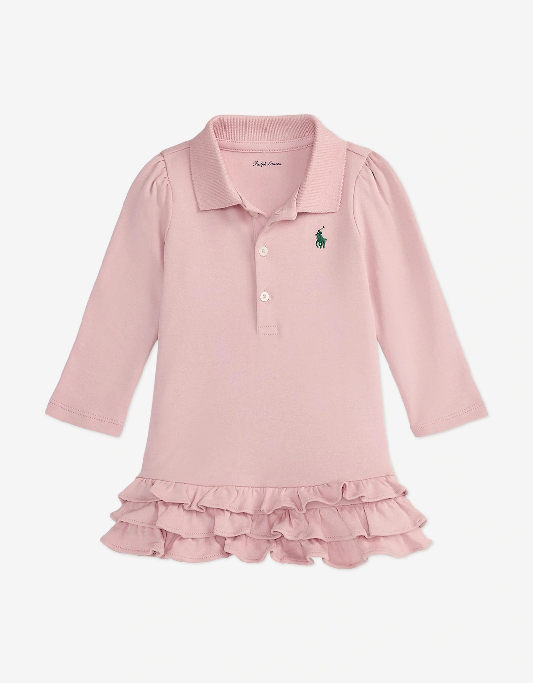 Baby Girls Logo Polo Dress in Pink