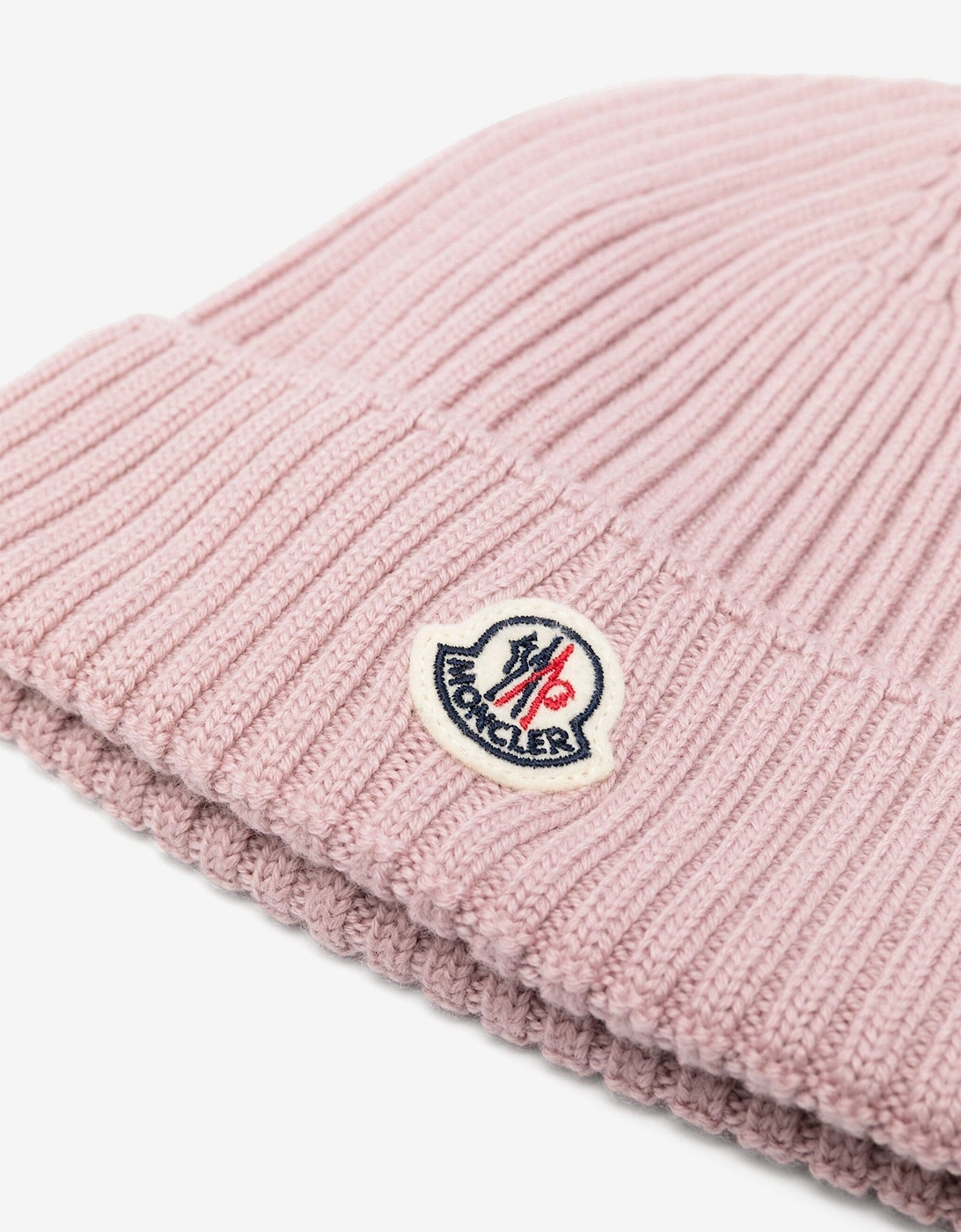 Enfant Girls Wool Beanie Hat in Pink