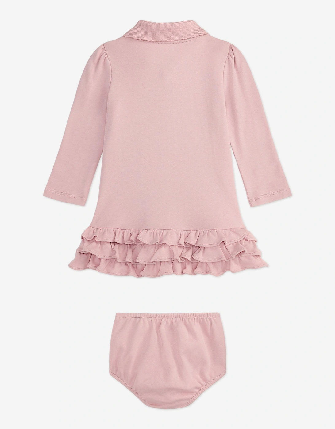 Baby Girls Logo Polo Dress in Pink
