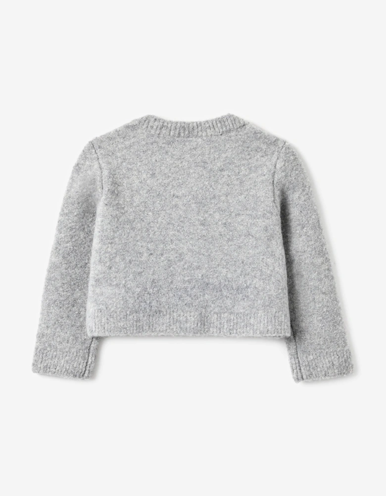Girls Knitted Cardigan in Grey