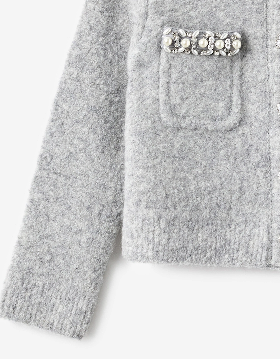 Girls Knitted Cardigan in Grey