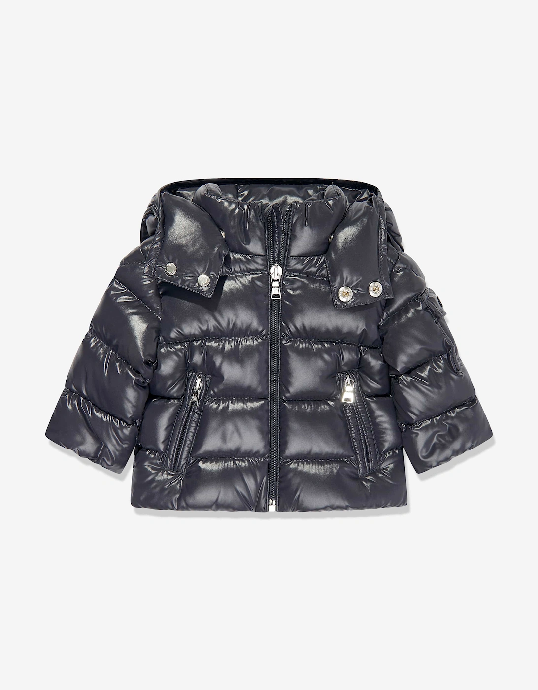 Moncler Boys Multi Baby 'S Enfant Baby Down Padded New Maya Jacket In Navy - Size: 6-9 Months Kids