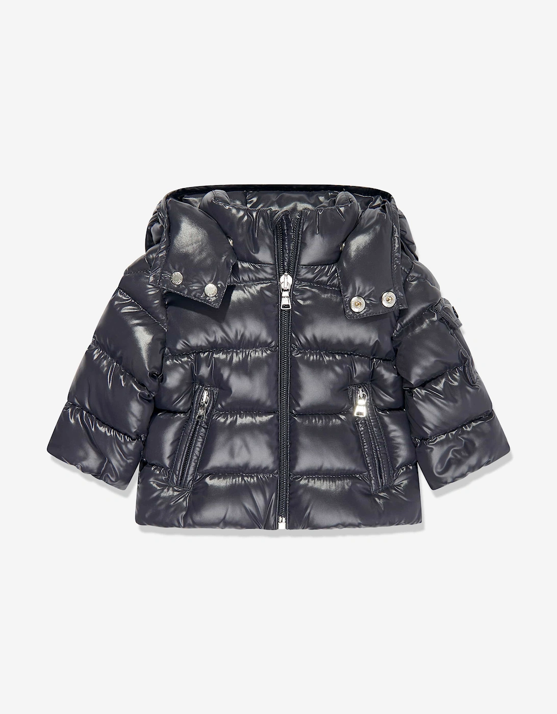Enfant Baby Boys Down Padded New Maya Jacket in Navy, 5 of 4