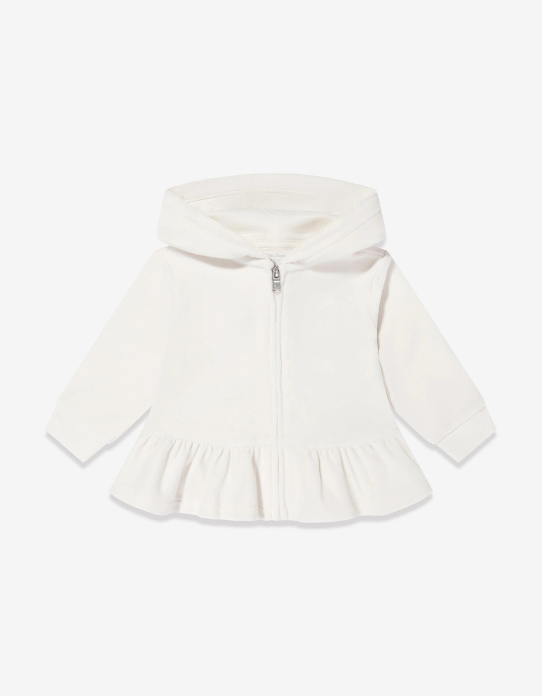 Baby Girls Velour Logo Tracksuit in White