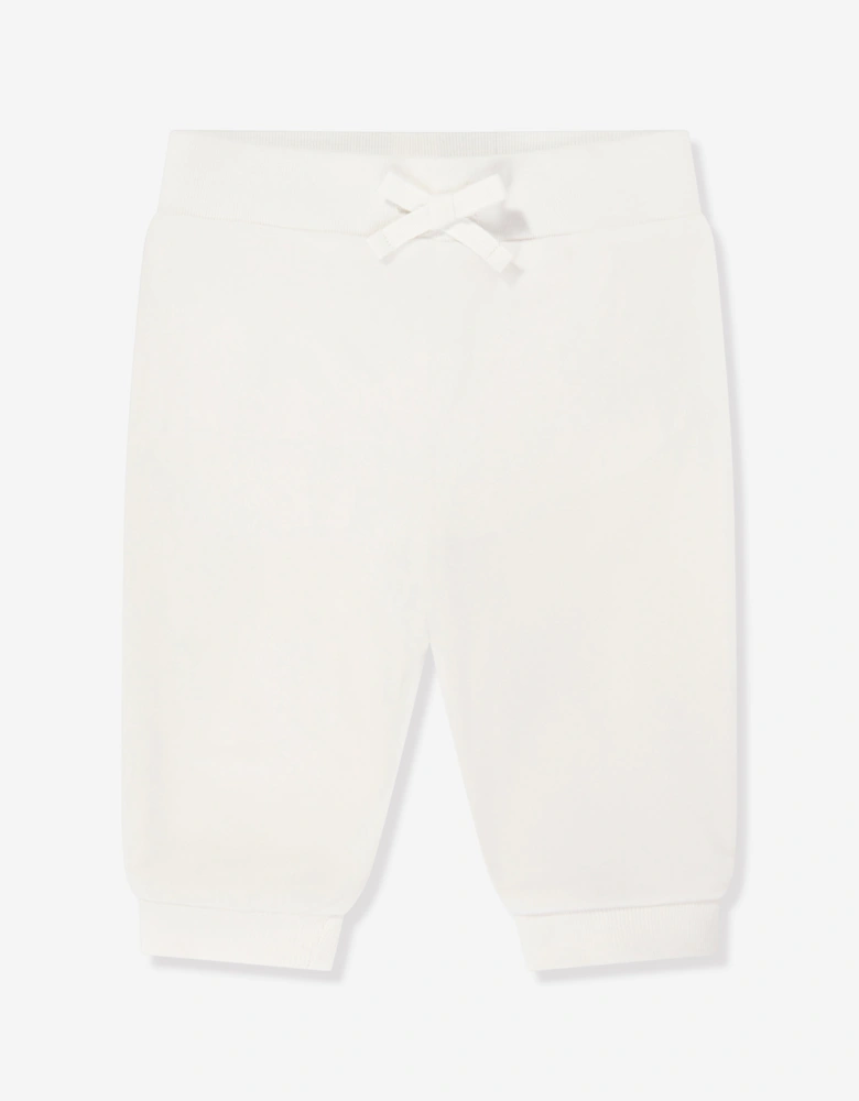 Baby Girls Velour Logo Tracksuit in White