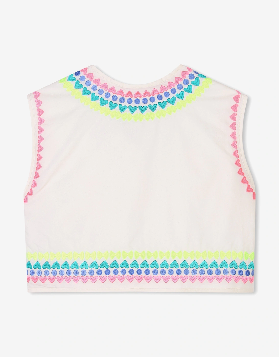 Billieblush Girls Embroidered Gilet in Ivory