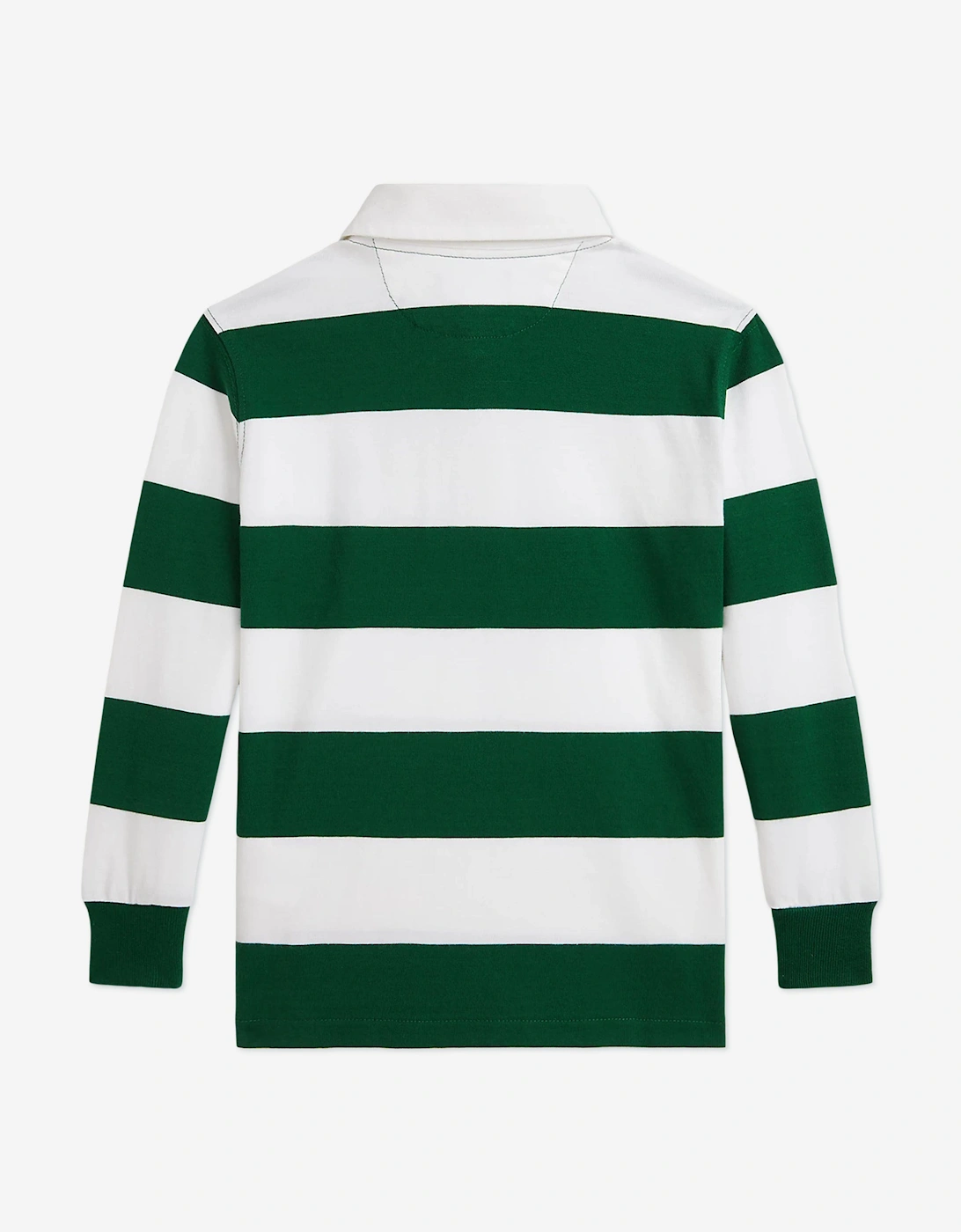 Boys Striped Rugby Shirt in Green