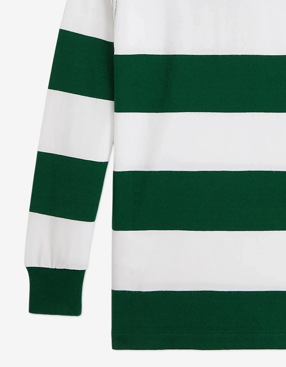 Boys Striped Rugby Shirt in Green