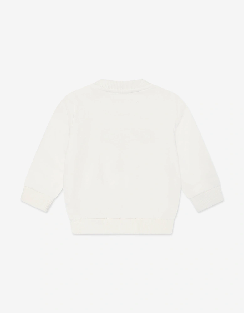 Baby Teddy Bear Logo Sweatshirt in Ivory