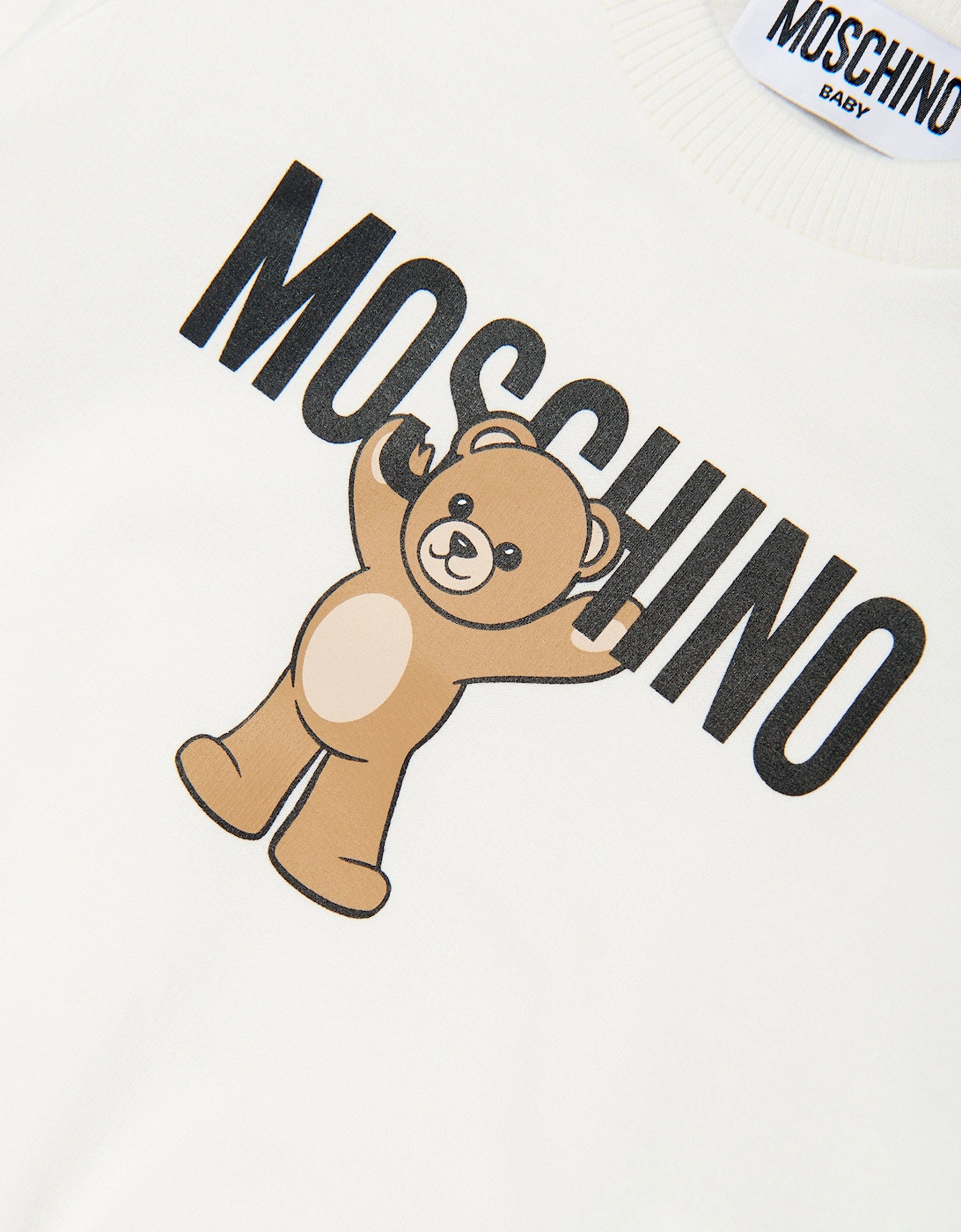Baby Teddy Bear Logo Sweatshirt in Ivory