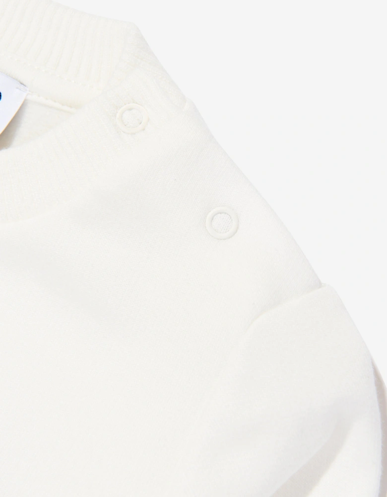 Baby Teddy Bear Logo Sweatshirt in Ivory