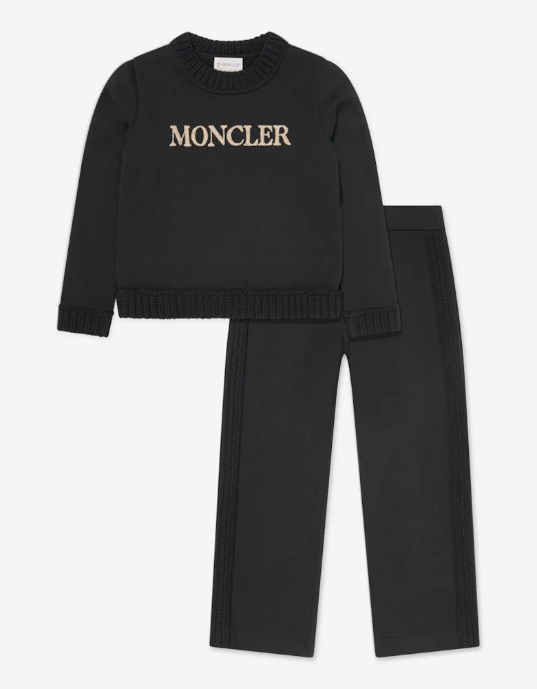 Enfant Girls Logo Tracksuit in Black