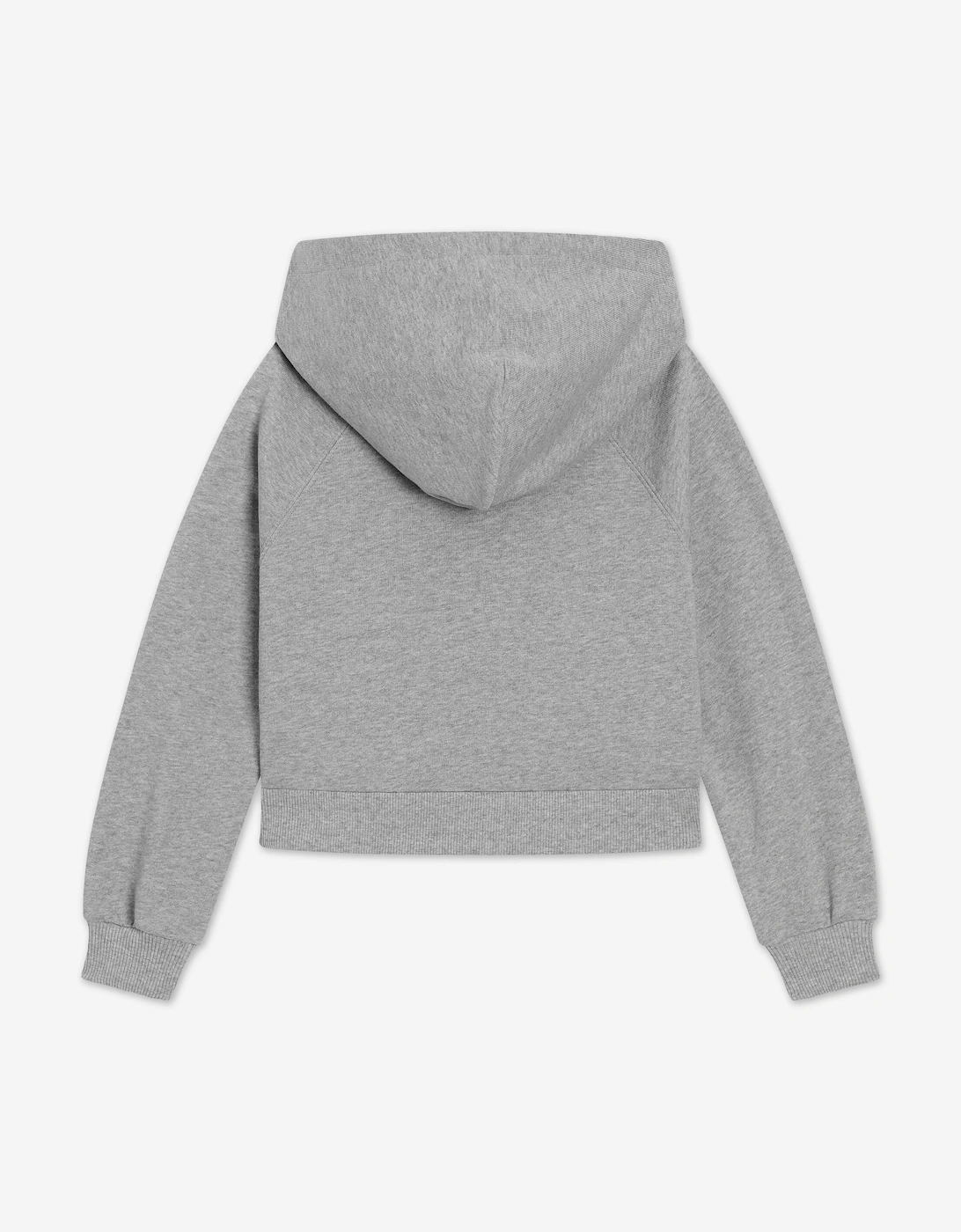 Girls Embroidered Logo Hoodie in Grey