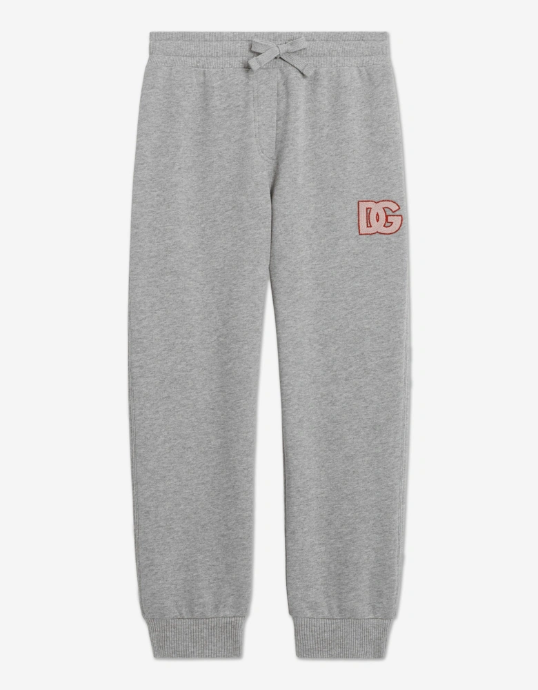 Girls Embroidered Logo Joggers in Grey