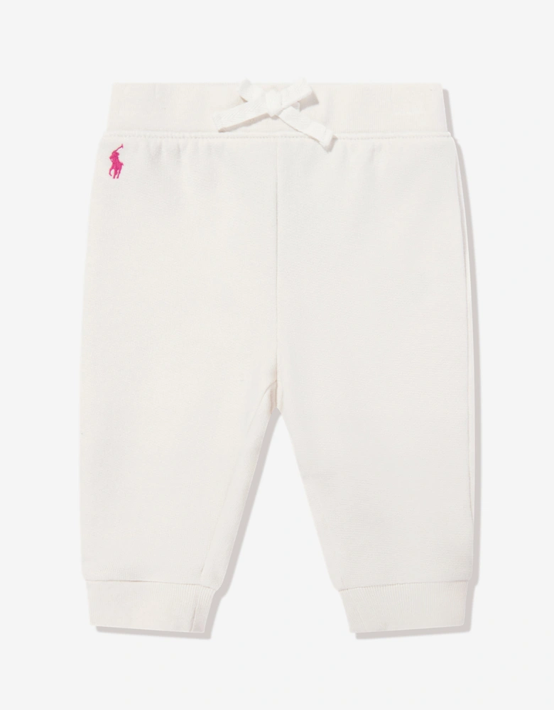 Baby Girls Tracksuit Set in White