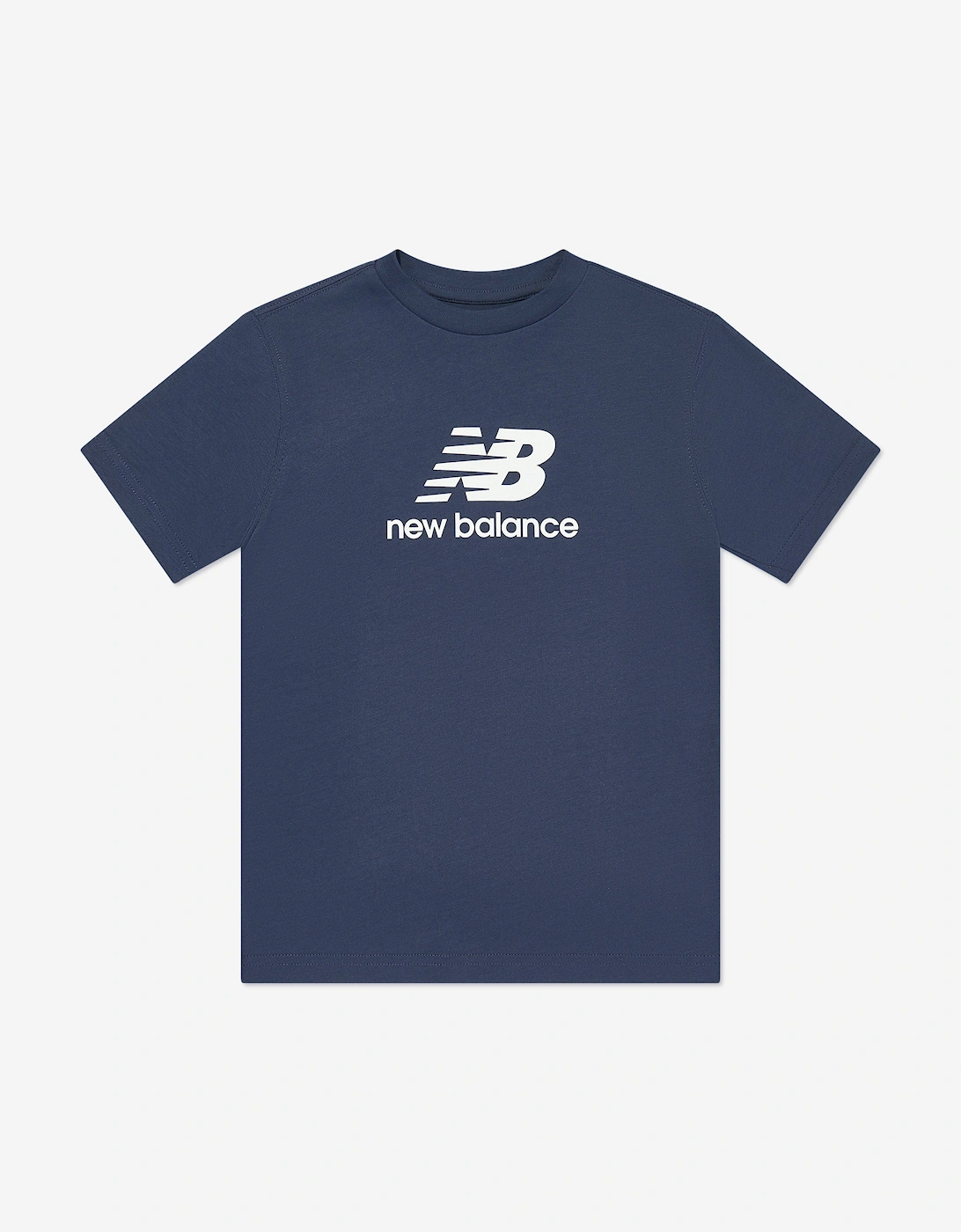 Boys Jersey Stacked Logo T-Shirt in Navy, 5 of 4