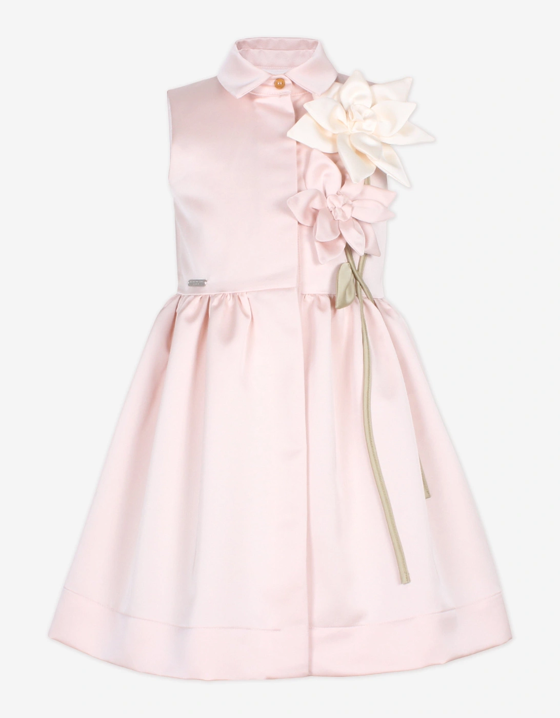 Girls Evergreen Sleeveless Dress in Pink, 5 of 4