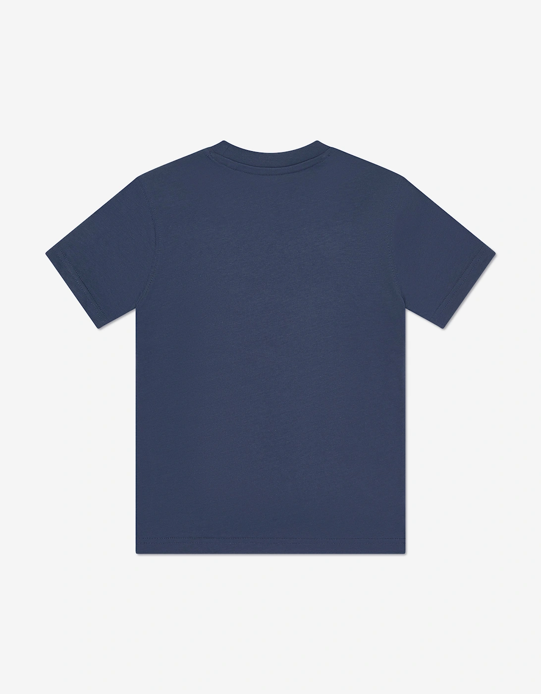 Boys Jersey Stacked Logo T-Shirt in Navy