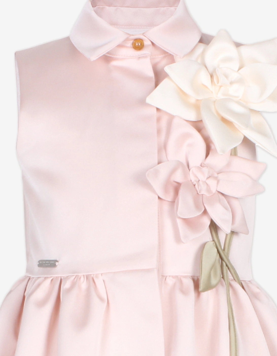 Girls Evergreen Sleeveless Dress in Pink