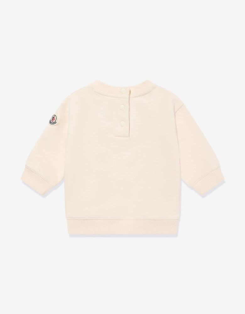 Enfant Baby Girls Bear Sweatshirt in Cream