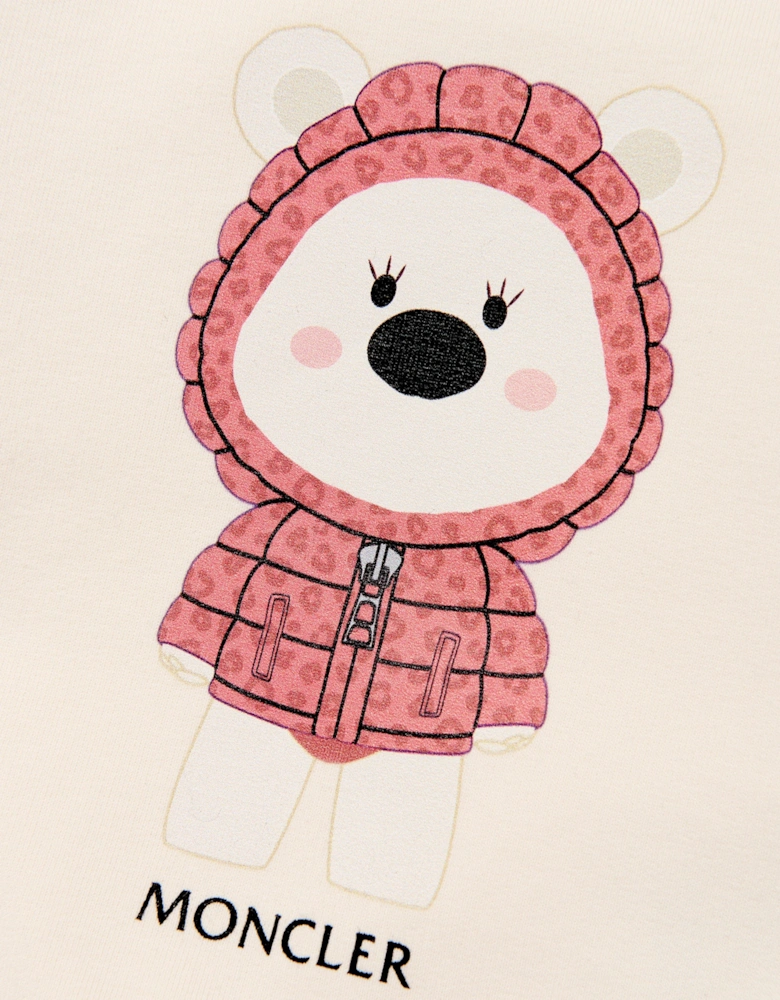 Enfant Baby Girls Bear Sweatshirt in Cream