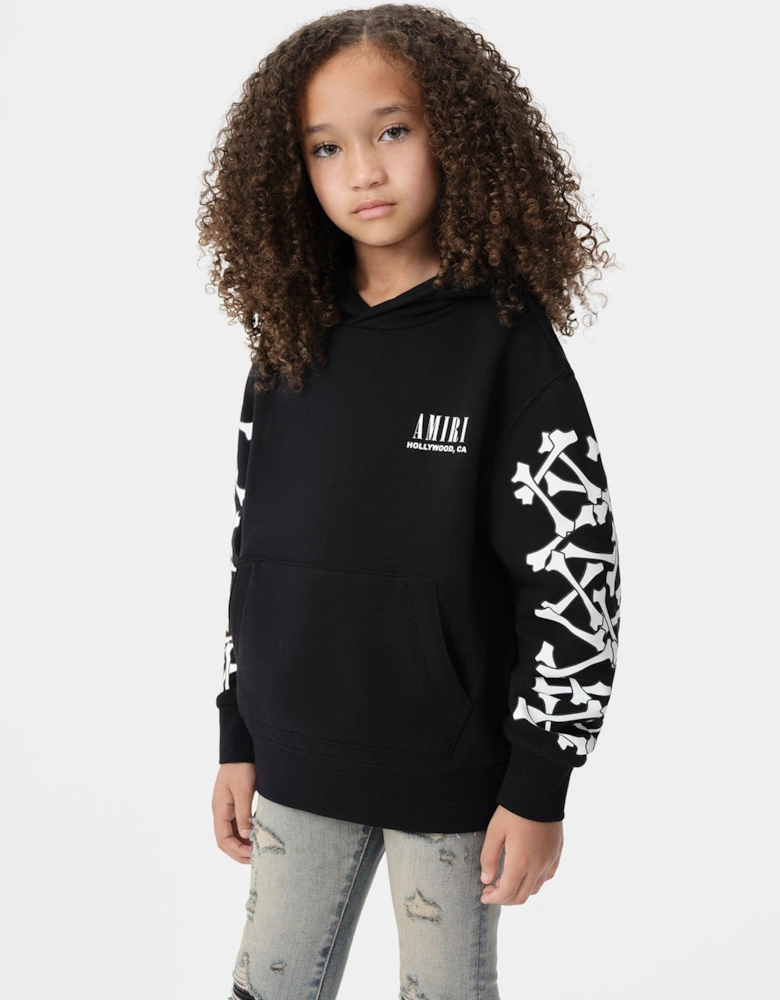 Kids Bones Hoodie in Black