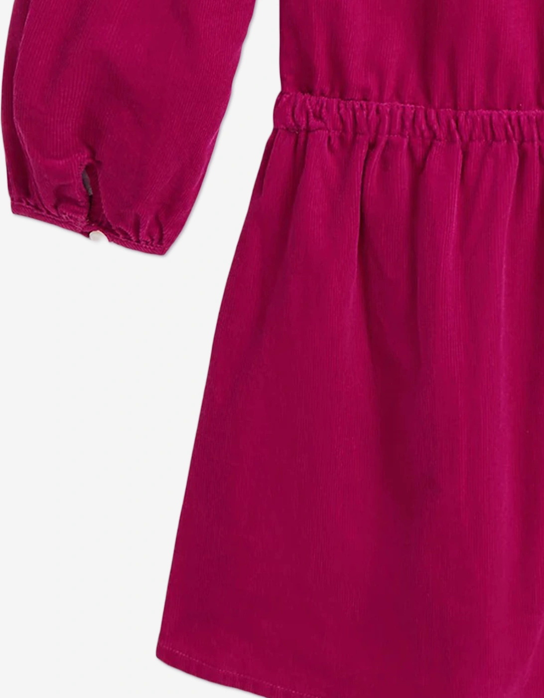 Girls Corduroy Shirt Dress in Pink