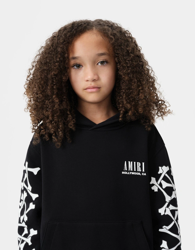 Kids Bones Hoodie in Black