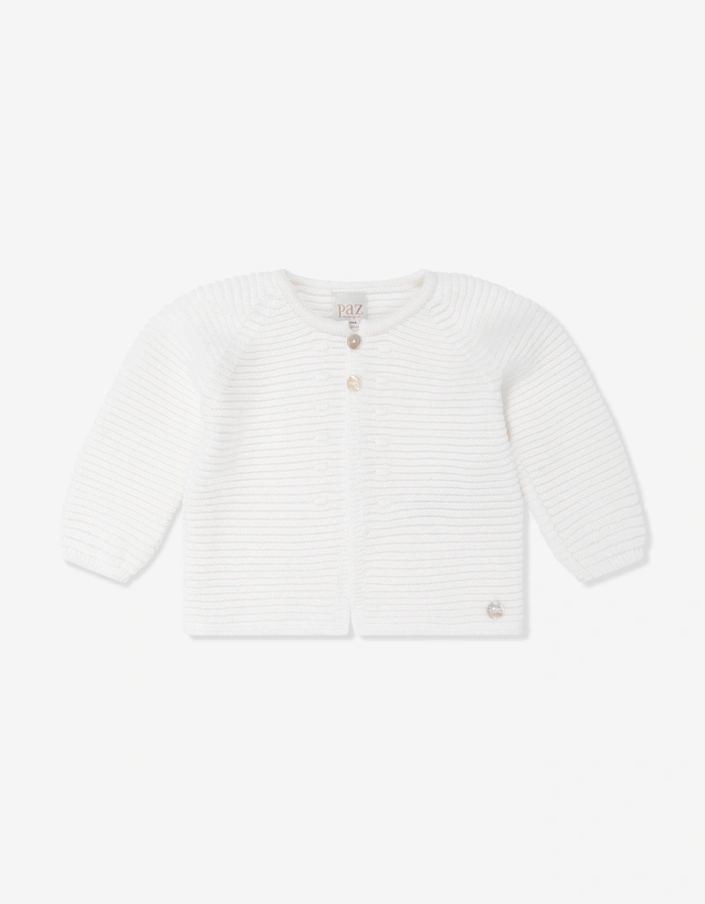 Baby Knitted Cardigan in Ivory
