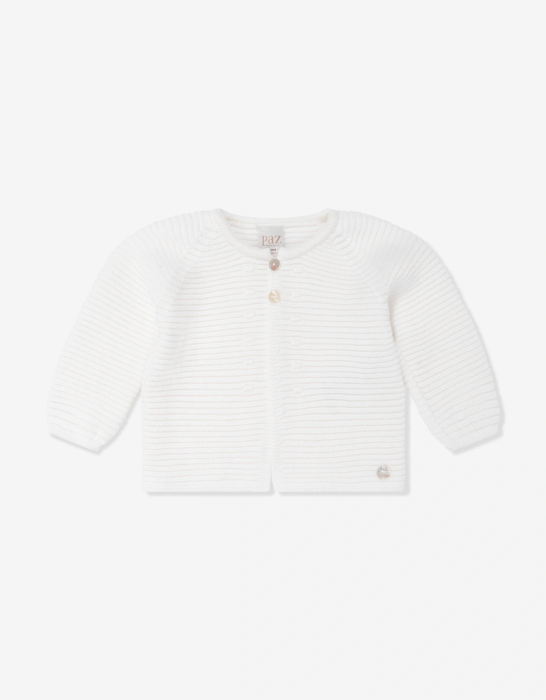Baby Knitted Cardigan in Ivory, 5 of 4