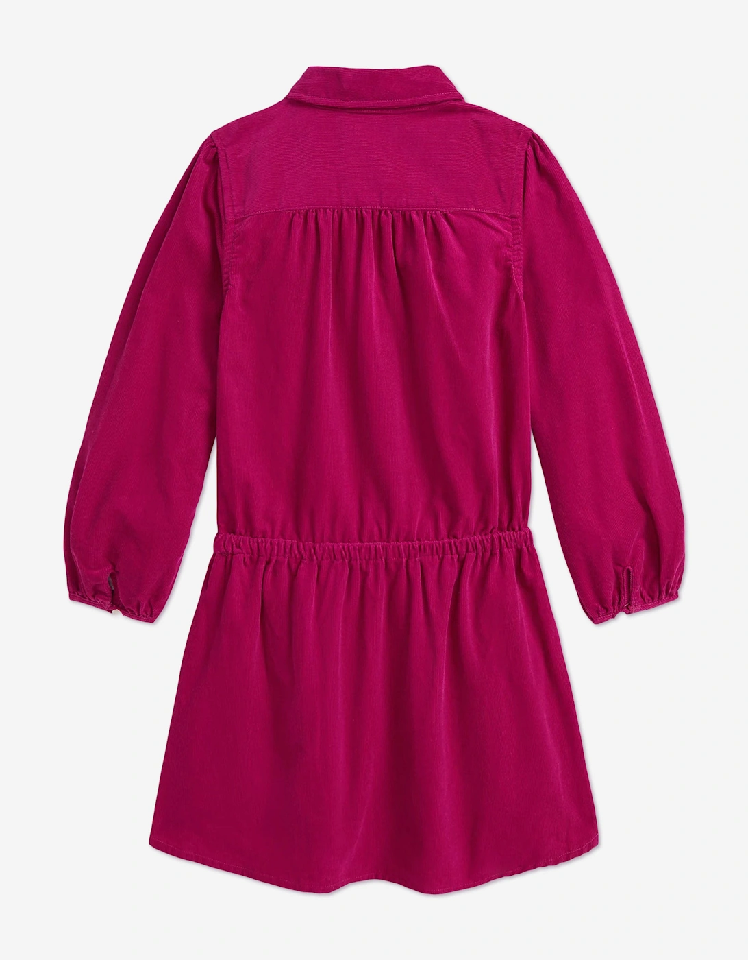 Girls Corduroy Shirt Dress in Pink