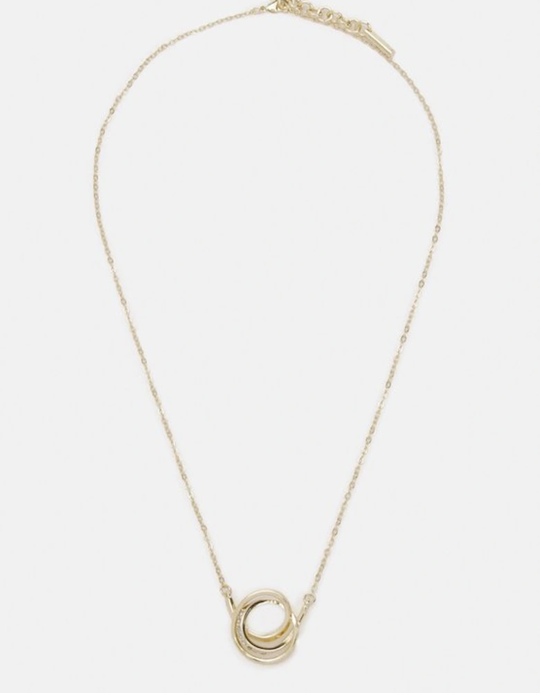 Crystal Ribbon Pendant Necklace