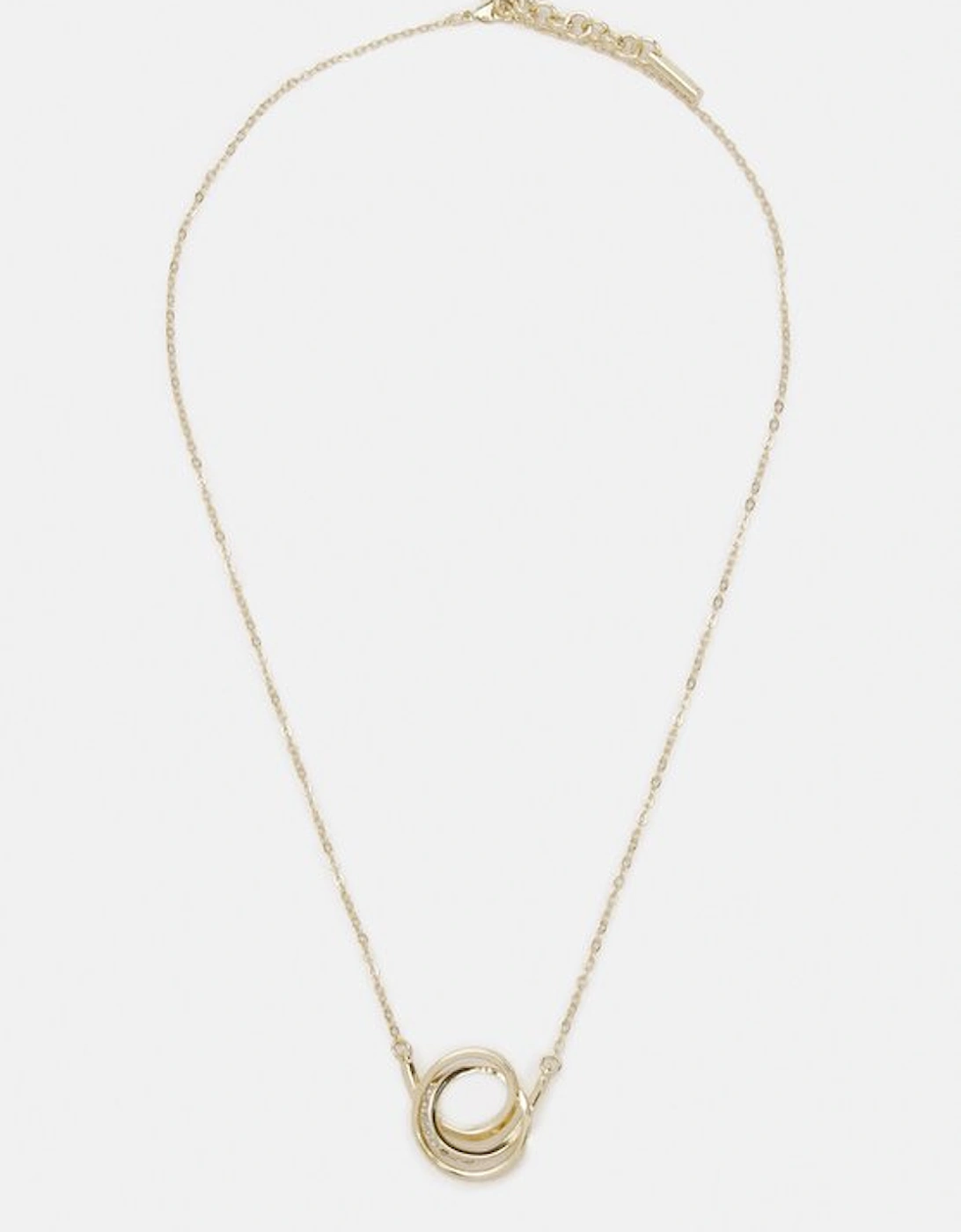 Crystal Ribbon Pendant Necklace