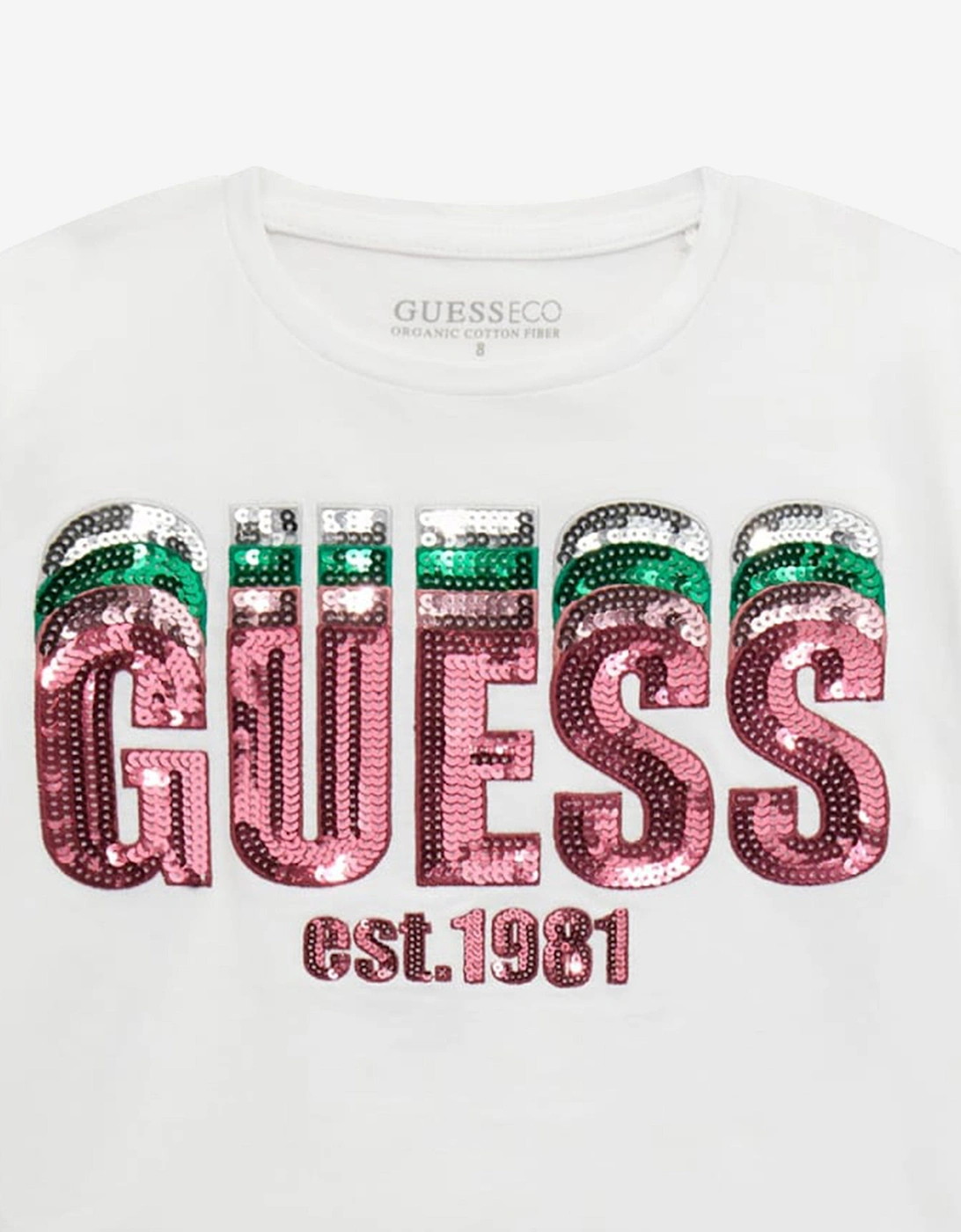 Girls Cropped Logo T-Shirt in White
