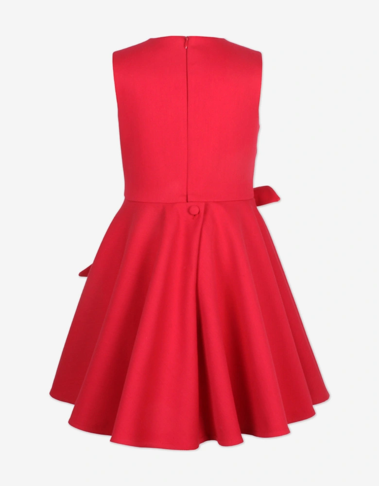 Girls Magnolia Sleeveless Dress in Red