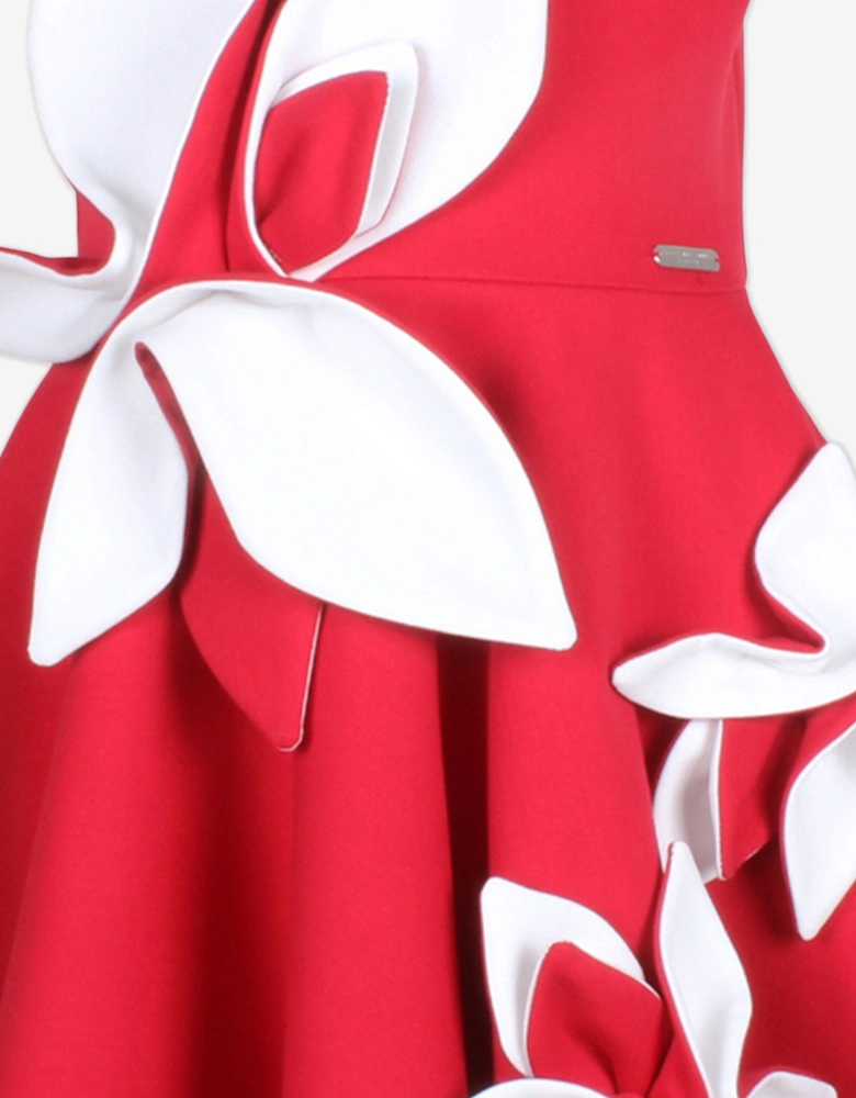 Girls Magnolia Sleeveless Dress in Red