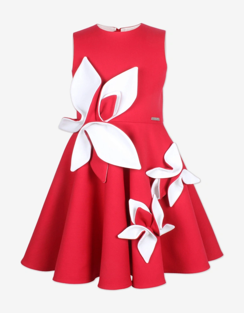 Girls Magnolia Sleeveless Dress in Red